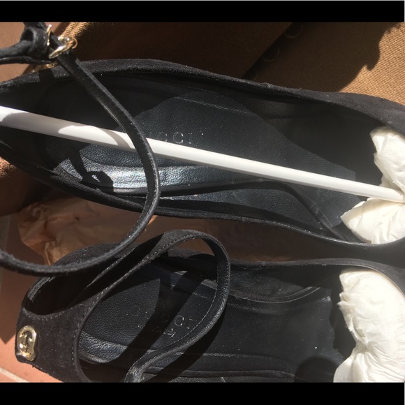 Gucci Suede Peep toe sandals - Picture 6 of 8